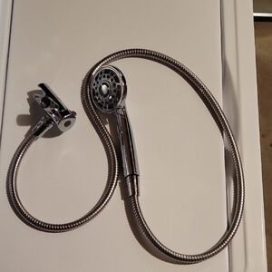 Silver Handheld Shower Head with Hose